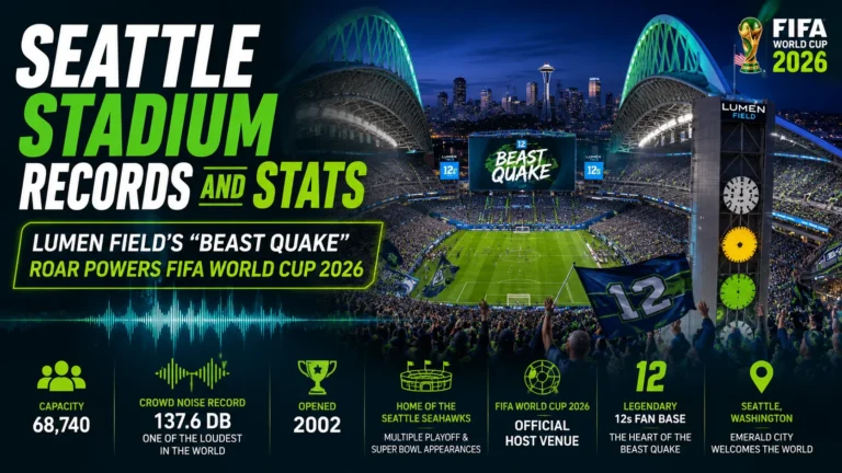 Seattle Stadium Records and Stats: Lumen Field’s “Beast Quake” Roar Powers FIFA World Cup 2026 Seattle Stadium Records and Stats - Lumen Field's Beast Quake Roar Powers FIFA World Cup 2026