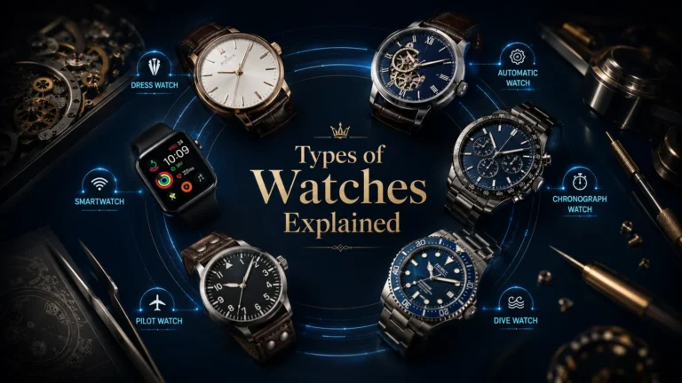 Types of Watches Explained: By Functionality, Movement & Style Types of Watches Explained: By Functionality, Movement & Style | A Complete Guide