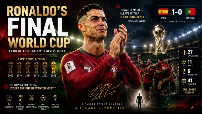 Cristiano Ronaldo’s World Cup Dream Dies in Dallas — A Farewell That Football Will Never Forget Cristiano Ronaldo's World Cup Dream Dies in Dallas — A Farewell That Football Will Never Forget