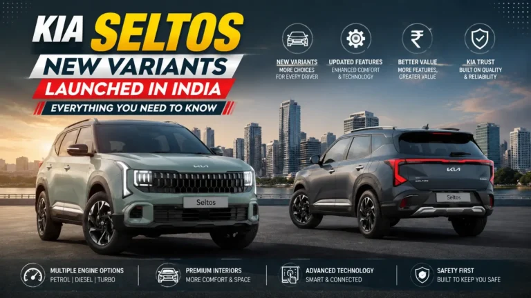 Kia Seltos New Variants Launched in India – Everything You Need to Know Kia Seltos New Variants Launched in India - Everything You Need to Know