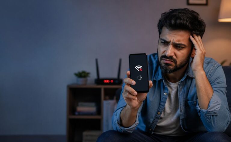 The Dark Side of Hathway Internet: What They Don’t Tell You Before Installation Frustrated user facing Hathway internet WiFi problems and connection issues