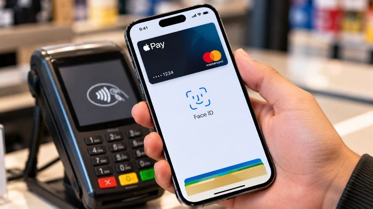 Face ID confirmation screen during an Apple Pay payment