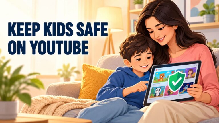 How to Protect Your Child from Inappropriate YouTube Videos: A Complete Guide for Parents Parent and child using YouTube parental controls on a tablet