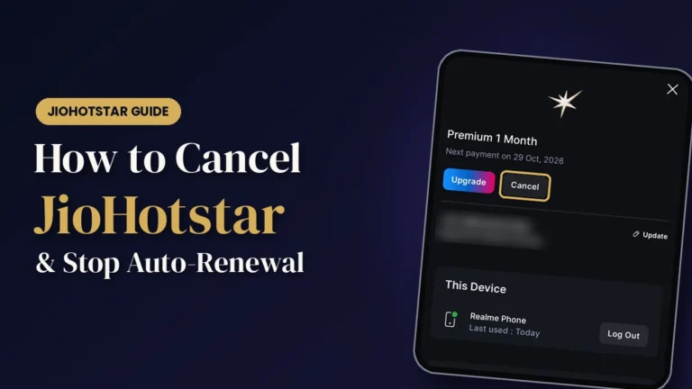 How to cancel JioHotstar subscription and stop auto-renewal in the app