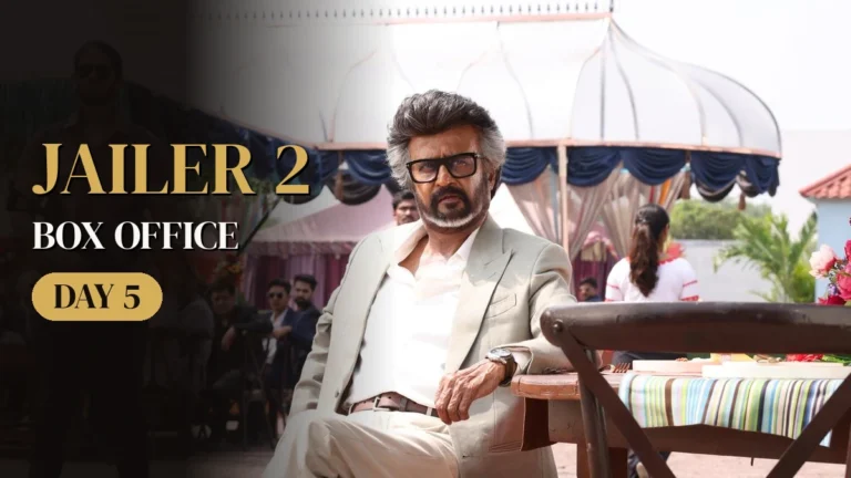 Jailer 2 Box Office Collection Day 5: Rajinikanth Film Crosses Rs 200 Crore Net in India on Holiday Monday Rajinikanth in a cream suit in Jailer 2, with text Jailer 2 Box Office Day 5