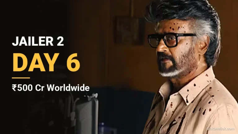 Jailer 2 Box Office Collection Day 6: Rajinikanth Film Becomes Fastest Tamil Movie to Cross Rs 500 Crore Worldwide Rajinikanth in Jailer 2, with text Jailer 2 Day 6, ₹500 crore worldwide