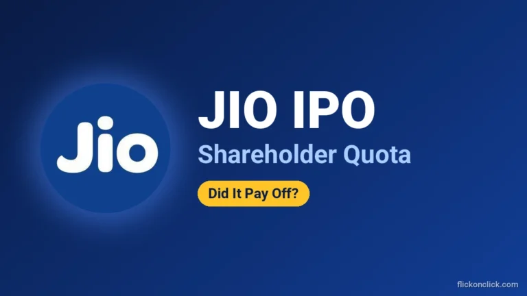 Did Buying Reliance Shares for the Jio IPO Shareholder Quota Pay Off? Here Is the Math Jio IPO shareholder quota did it pay off, Jio logo on navy background