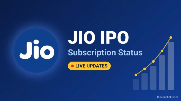 Jio IPO Subscription Status Day 2 Live: Retail Yet to Fill Quota After 3.2x Day 1 Jio IPO subscription status live updates with Jio logo and rising subscription chart