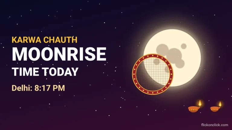 Karwa Chauth moonrise time today Delhi 8:17 PM chand timing
